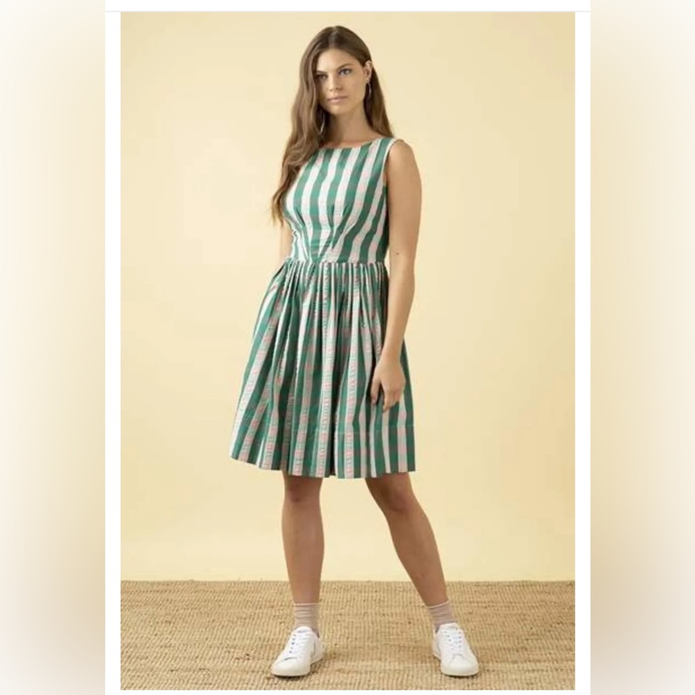 Emily and Fin Botanical Plaid Abigail Dress XL UK 16